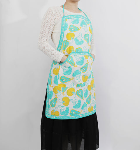 Screen-Printed Lightweight Adjustable Cotton Apron