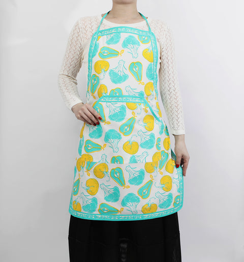 Screen-Printed Lightweight Adjustable Cotton Apron