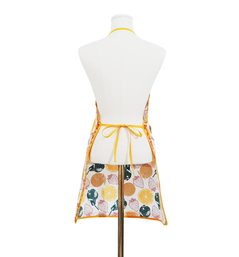 Screen-Printed Lightweight Adjustable Cotton Apron