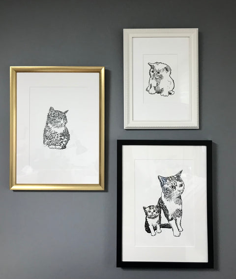 Cats Series Blockprinted Designs