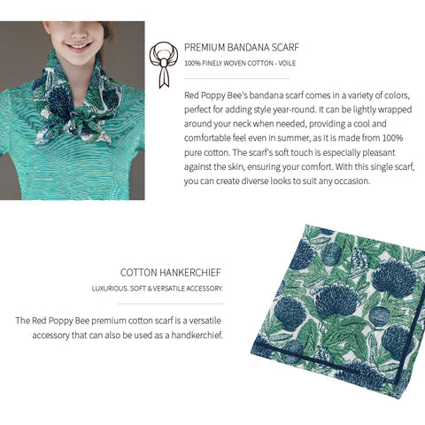 Pom Pom Bloom Cotton Bandana