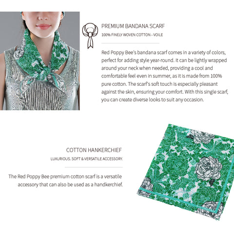 Peony Cotton Bandana