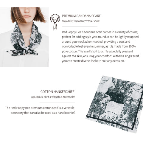 Elephant Cotton Bandana
