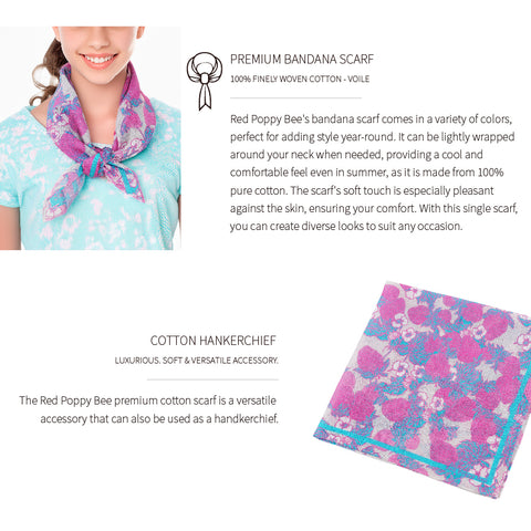 Soft Strawberry Cotton Bandana