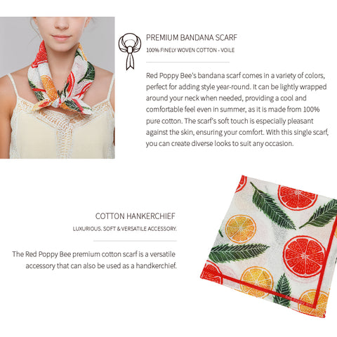 Grapefruit Orange Cotton Bandana