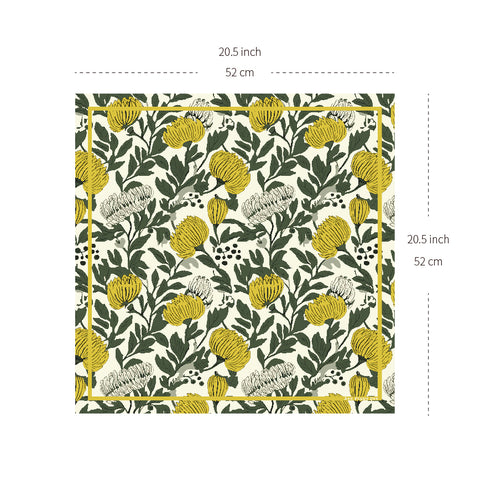 Yellow Chrysanthemum Cotton Bandana