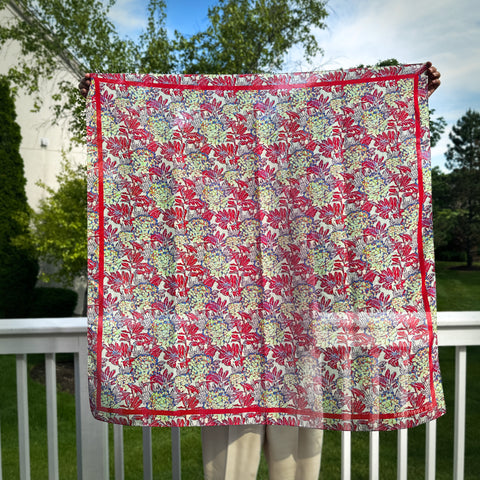 Pom Pom Large Square Scarf