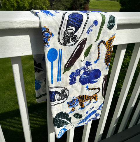 Vegetable Cotton Large Square Scarf