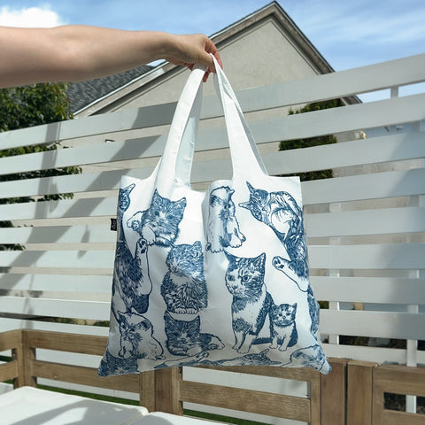 Cat Blockprint Tote Bag LOQI Limited Edition