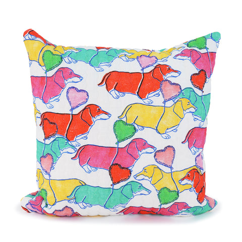 Dachshund Quilted Cushion Cover