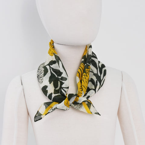 Yellow Chrysanthemum Cotton Bandana