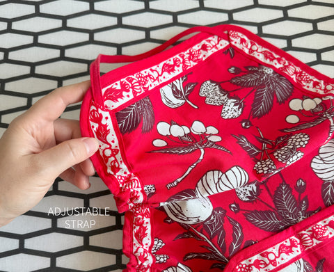 Screen-Printed Lightweight Adjustable Cotton Apron